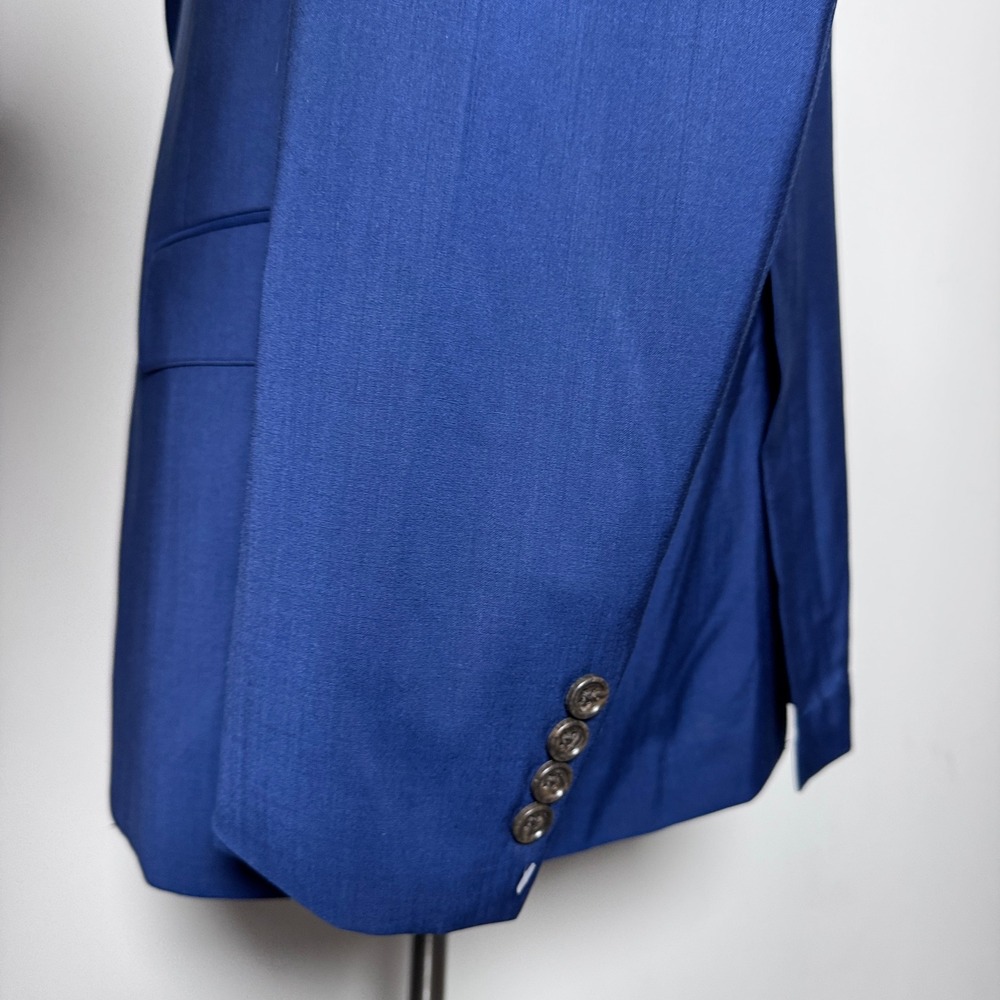 Bonobos Blazer Mens 50L Blue Solid Wool Lanificio Comero Italian Fabric Standard - Picture 2 of 6